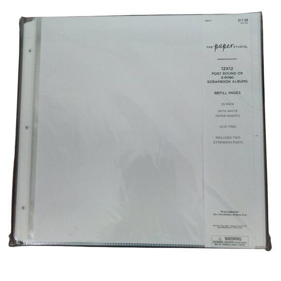 The Paper Studio 12 X 12 Refill Album Pages 50 Sheets and Cream Cardstock New - Picture 3 of 7